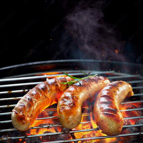 Stekt bratwurst av vildsvin som du kan köpa online hos Swedish Wild