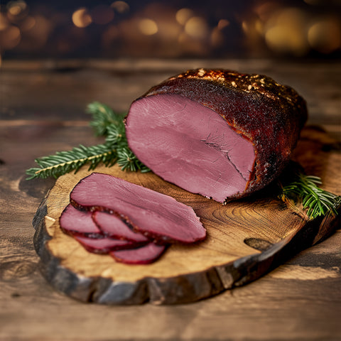 Wild boar Christmas ham