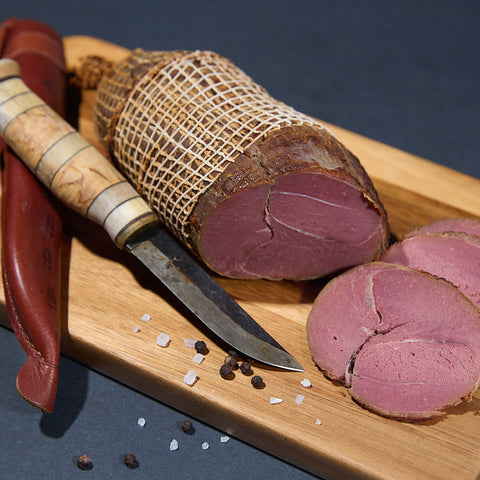 Smoked roe deer steak