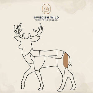 Styckschema dovhjort innanlår hjortstek från Swedish Wild