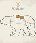 Styckschema för björn meat mapping bear ytterfilé sirloin